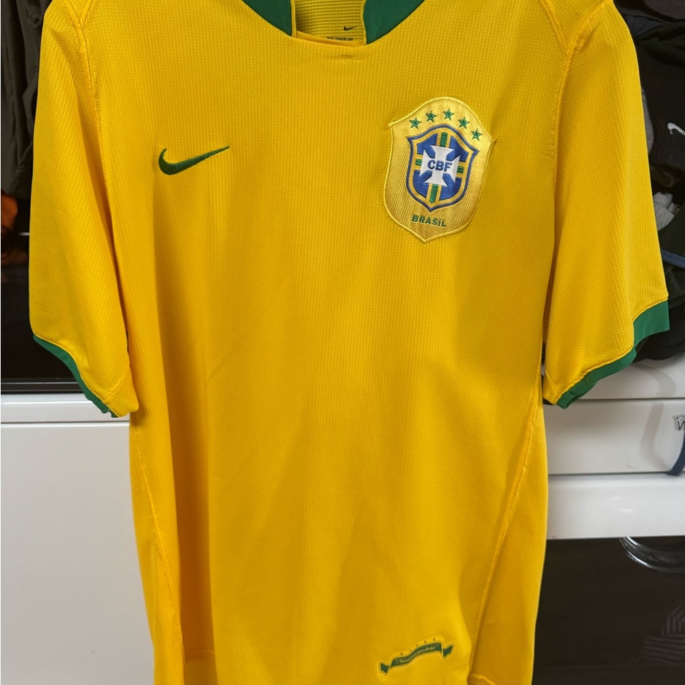 Nike Brazil 2004 2005 Total 90 Home Jersey Yellow